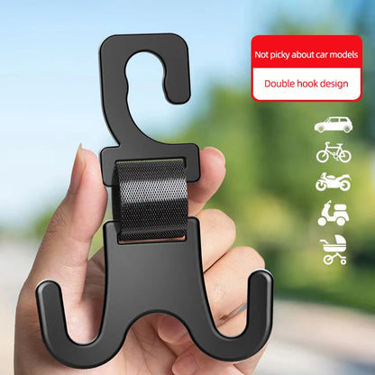 2 Pcs Car Seat Headrest Double Hook Hook Car Multifunctional Durable Bracket for Bicycle Handbag High Power Stroller Hook