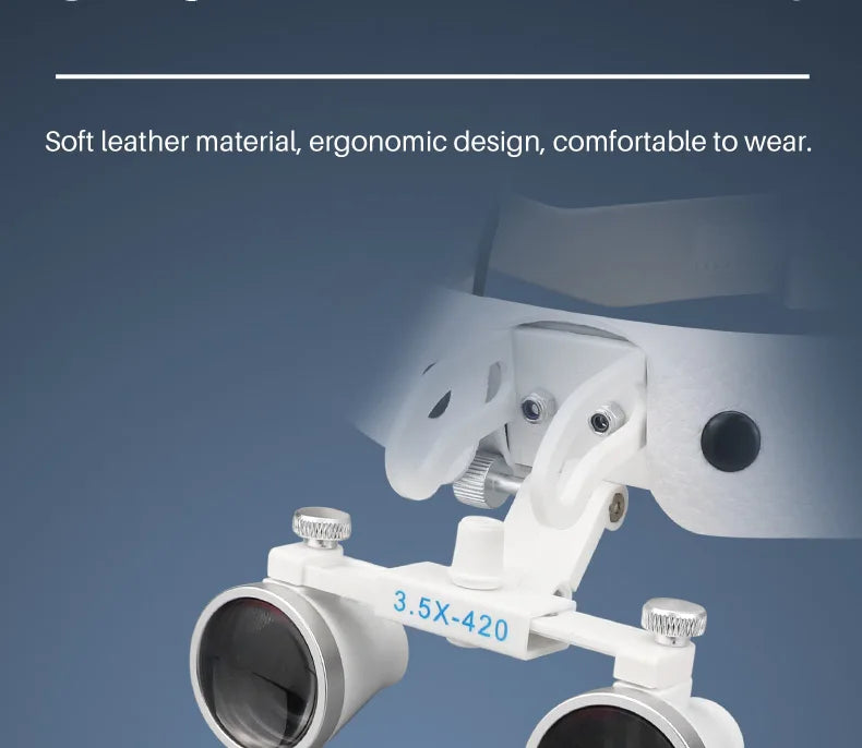2.5X/3.5X  Dental LED Light Lamp Binocular Loupes Brightness Spot Adjustable Dental Lab 5W Headlamp For Surgical Headlight