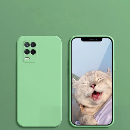 For Realme 8 Pro Case Realme 10 9i 9Pro 9 Pro Plus 8i 8S 8 5G 8 8 10 Pro Plus Cover Shockproof Liquid Silicone Phone Back Case