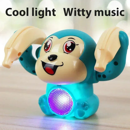 Musical Crawling Monkey Toys for Babies - Interactive Light-Up Dancing Toy for Infant Development and Tummy Time Gifts