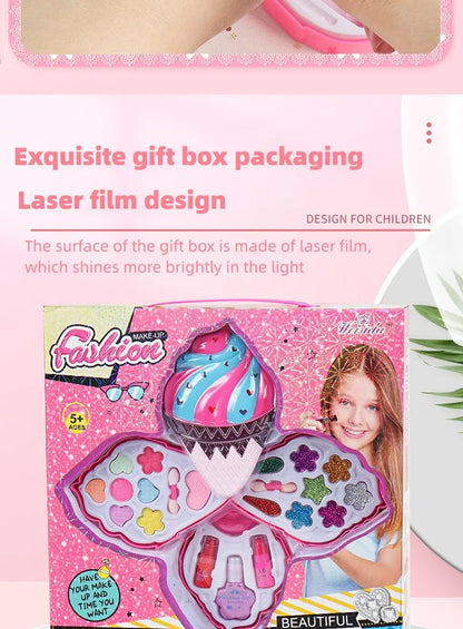 Girl Ice Cream Cosmetics Princess Cosmetics Box Ice Cream Box Lipstick Children's Toys Children's Games Baby Cosmetics Set