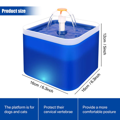 2/3L Cat Water Fountain Auto Recirculate Filter Large Capacity Filtring Cat Water Drinker USB Electric Mute Cats Water Dispenser