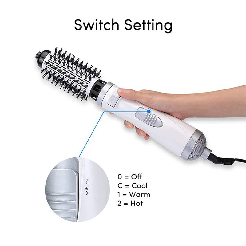 Automatic Rotating Hot Air Brush 2 In 1 360 Degree Curling Iron Hair Dryer Brush Hair Salon Equipment One Step Hair Dryer Comb