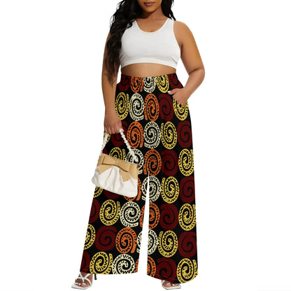 2025 Spring Palazzo Pants for Women High Waisted Wide Leg Stretchy Loose Fit Casual Trousers Party Pants with Pocket