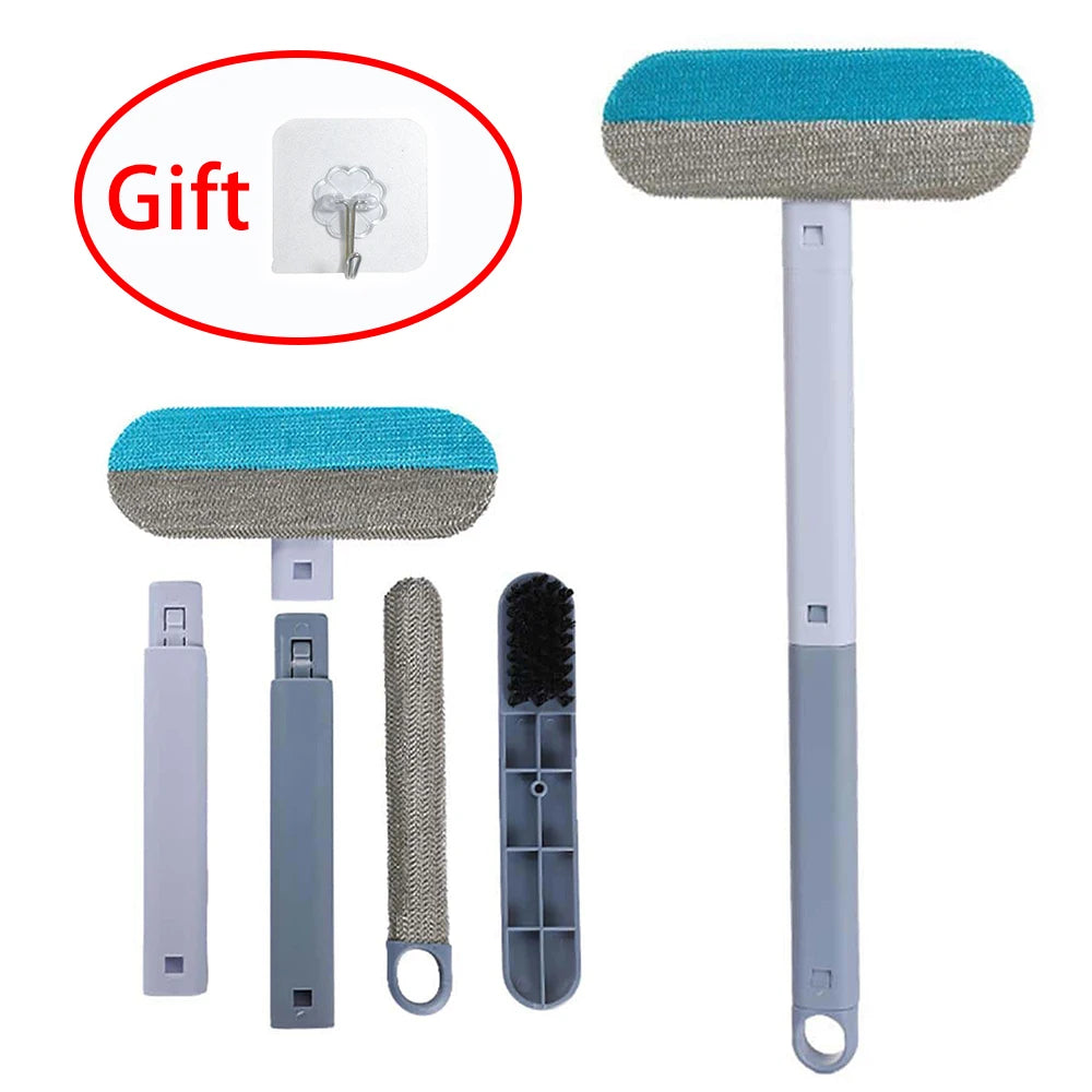 Multifunctional Pet Hair Remover Brush with Long Handle – Window Cleaning & Pet Fur Removal Tool for Cats and Dogs
