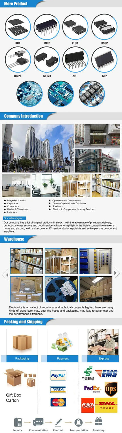 BOM List of Electronic Components, Complete List of Unit Components Chip IC Integrated Circuit Capacitor High Frequency Tube