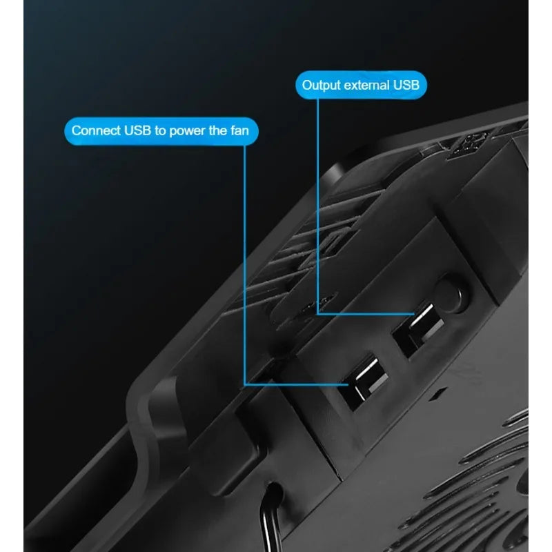Laptop Cooling Base Is Suitable for 10 Inch/17 Inch Notebook Coolers with Adjustable Lifting and Strong Wind Power