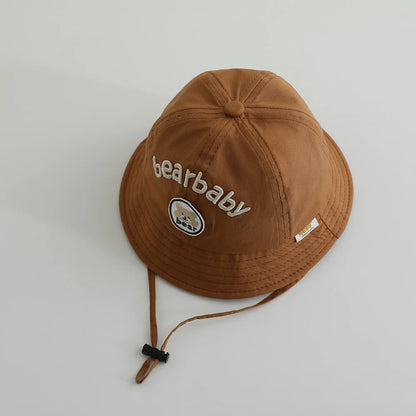 Cute Bear Baby Bucket Hats Korean Boy Girl Summer Uv Protection Fisherman Caps Kids Outdoor Sunshade Panama Basin Caps