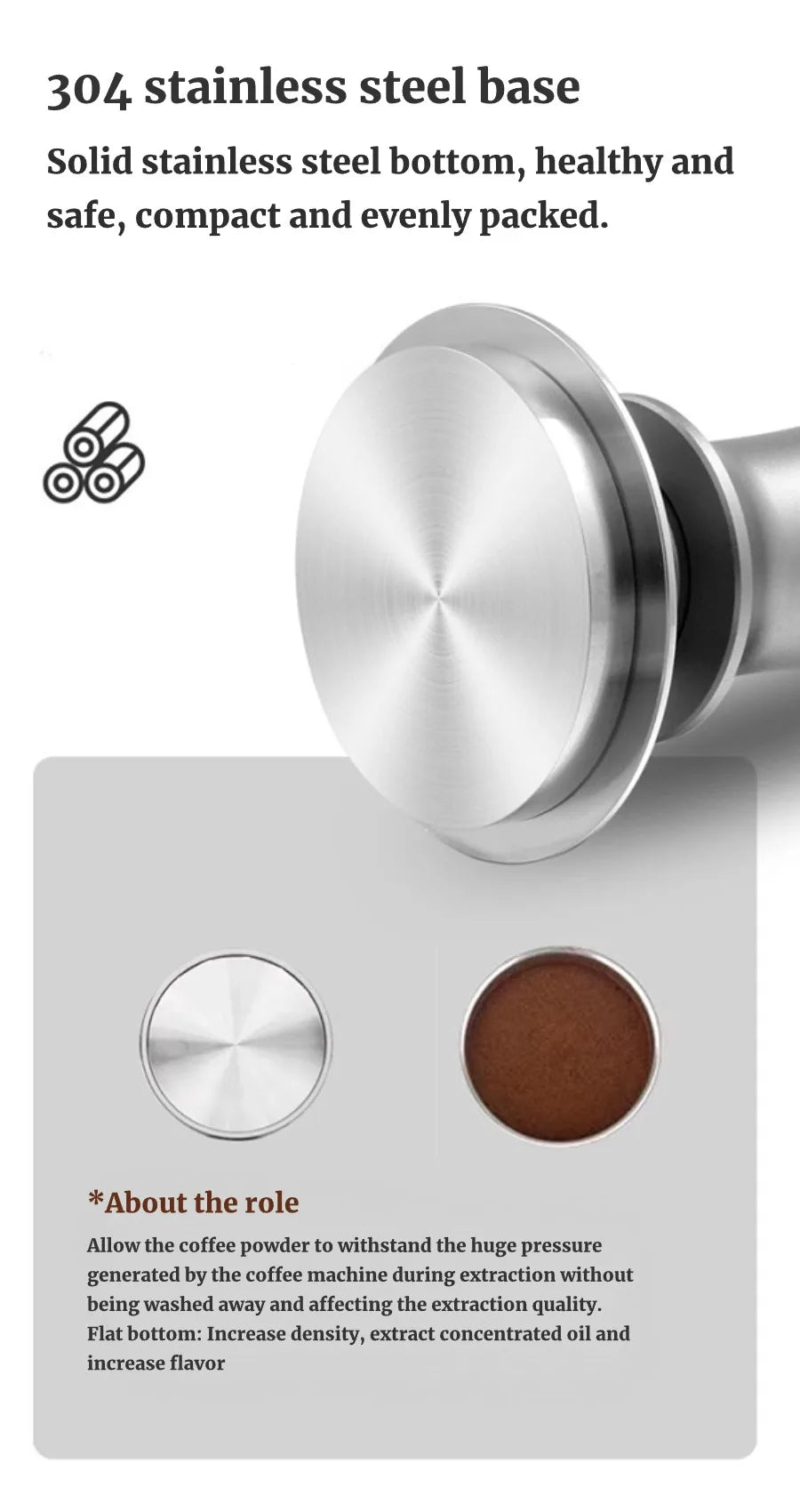 58mm 53mm 54mm 51mm Espresso Tamper Barista Coffee Tamper with Calibrated Spring Loaded Stainless Steel Tampers