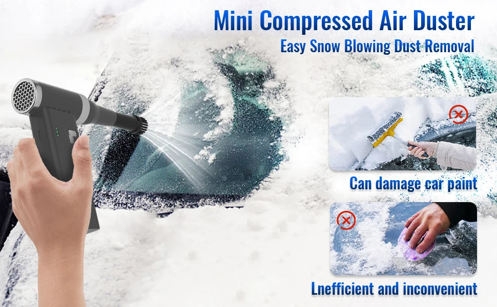 Mini Cordless Hair Dryer Multifunctional Electric Air Duster Hair Dryer Travel Portable USB Rechargeable Negative Ion Hair Dryer