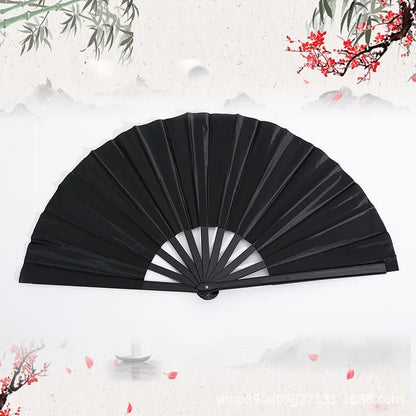 Large Kung Fu Sound Fan Plastic Bone Martial Arts Performance Elegant Hand Folding Stage Fan Opera Magic Props Summer Cool Fans