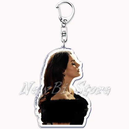 Hot Singer Lana Del Rey Keychain for Accessories Bag Pendant Born To Die Ultraviolence Key Chain Ring Keyring Jewelry Fans Gifts