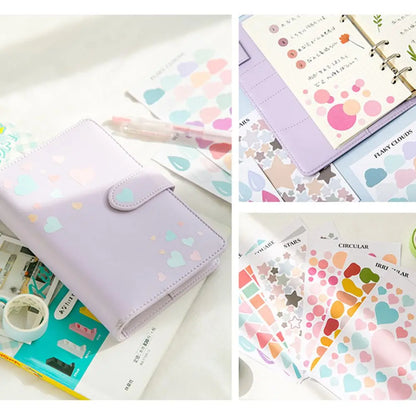 School Supplies Planner Album Self-adhesive Decorative Decals Label Stickers Stationery Stickers Diary Scrapbooking Stickers