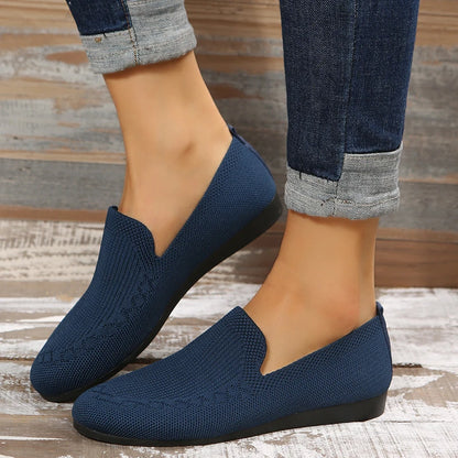 Women Flat Toe Knitted Ladies Office Shoes Comfortable Formal Shoes for Woman Female Ballet Flats Designer Sneakers