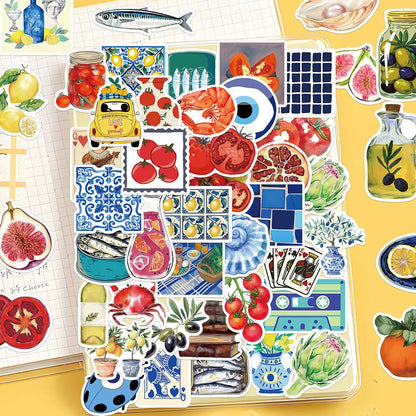 50PCSMediterranean Tomato Stickers iPad Phone Cases Handbooks Water Cups Desktop Puzzle Toy Stickers