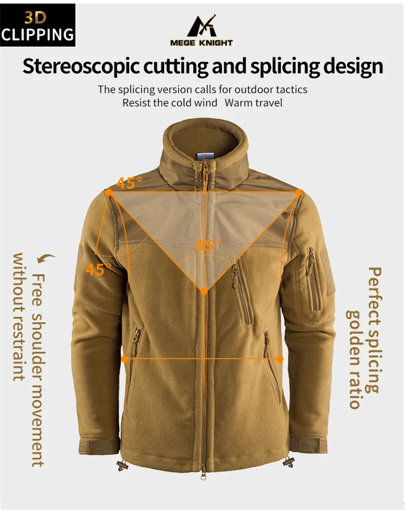 Winter Tactical Fleece Jacket Military Army Jacket Thermal Warm Camouflage Work Coats Mens Clothes Husband  Field Jacket Outwear