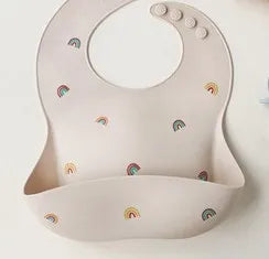 Baby Silicone Bib Super Soft Baby Bib Diet Artifact Complementary Food Thin Children Waterproof Clothing Danish Rice Bag