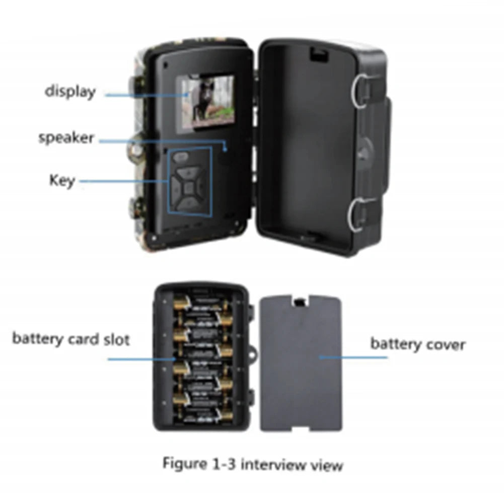 1pcs Hunting Trail Camera Wildlife Camera Night Vision Motion Activated Outdoor Forest Camera Trigger Wildlife Scouting Camera