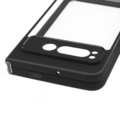 For Google Pixel Fold Case Cover Google Pixel Fold Capa Black Frame Shockproof Back Len Protector Clear Fundas Google Pixel Fold