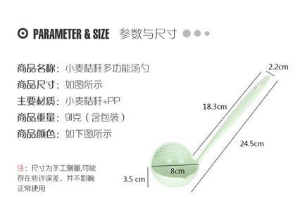 2 In 1 Soup Spoon Long Handle Spoon Creative Spoon Strainer Spoon Cooking Tools