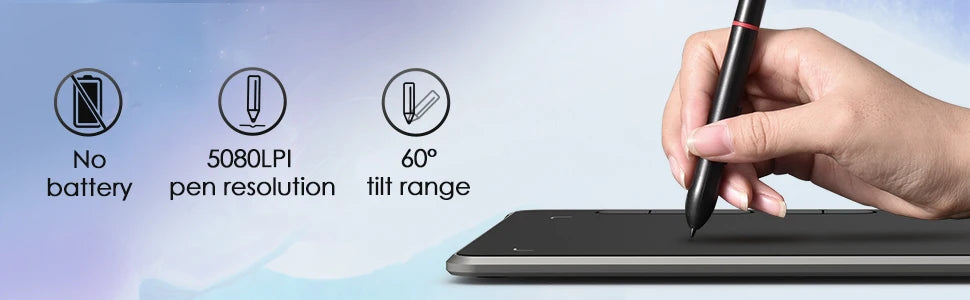 Drawing board, digital tablet computer, HavaPen ap906 9 x 5 inch artistic drawing digital tablet computer with battery-free pen