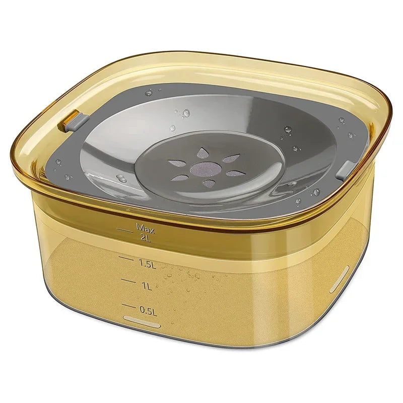 2L Dog Water Bowls Pet  Floating Drinking Bowls Cat Anti Wet Mouth Anti Splash Large Capacity Drinker For Small Mid Large Dog