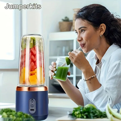 Multifunctional Portable Juicer, 2-in-1 Fruit Blender and Juicer with 6 Blades
