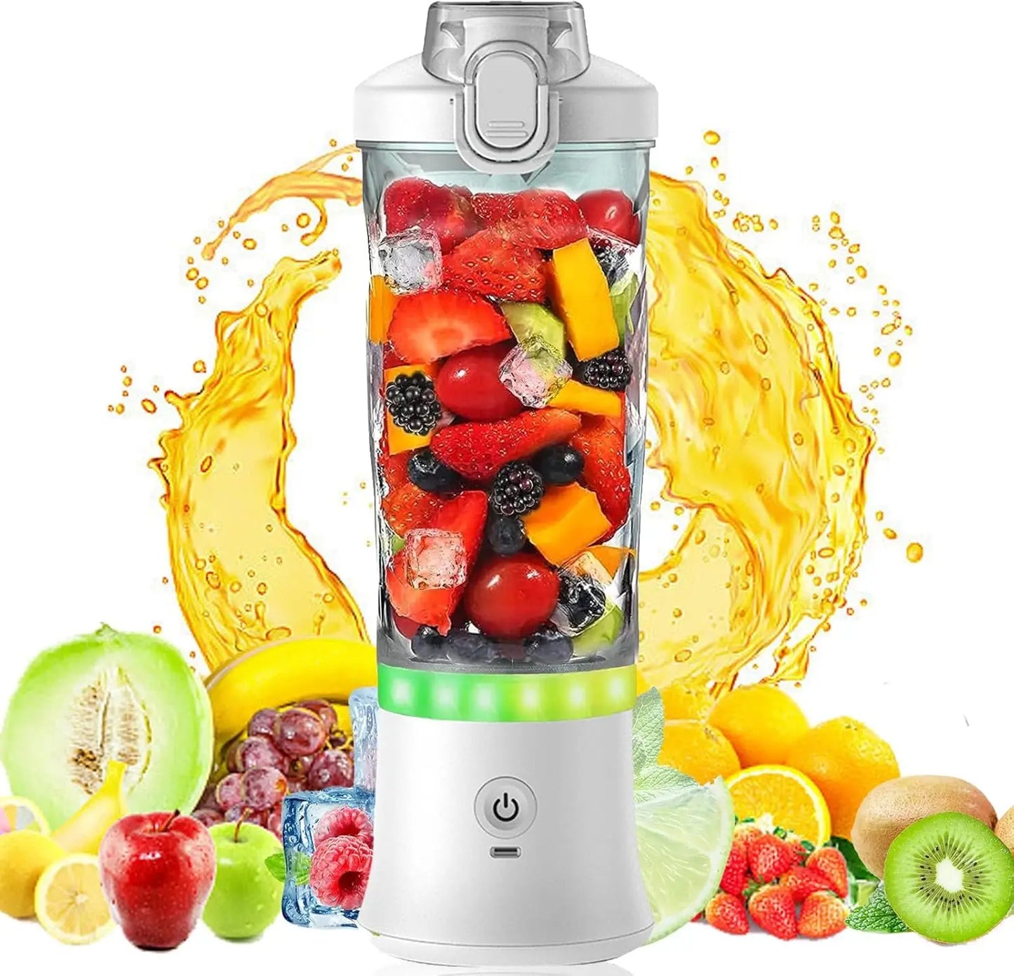 Portable Blender for Smoothies Shakes Juice Personal Small Mini Glass Mixer USB Rechargeable Electric Handheld Watter Bottle
