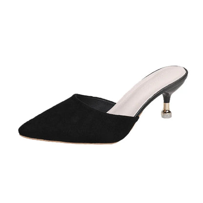 New Women's Slippers High Heel Closed Pointed Toe Shoes Sexy Ladies Heeled Sandals for Women