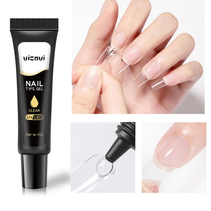 1PCS UV/LED Gel Nail Glue Crystal Clear Strong Adhesive For False Nails Rhinestone & Resin Gem Application Easy Removal