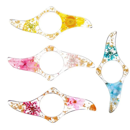 Book Accessories Acrylic Thumb Book Support Dried Flower Spreader Thumb Book Brace Colorful Smooth Book Page Holders Book Lovers