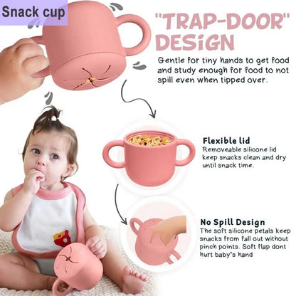 Food Grade Silicone Baby Feeding Cups Personalized Name Children Learn Drinking Cups Sippy Cups Kids Toddlers Straw Water Bottle