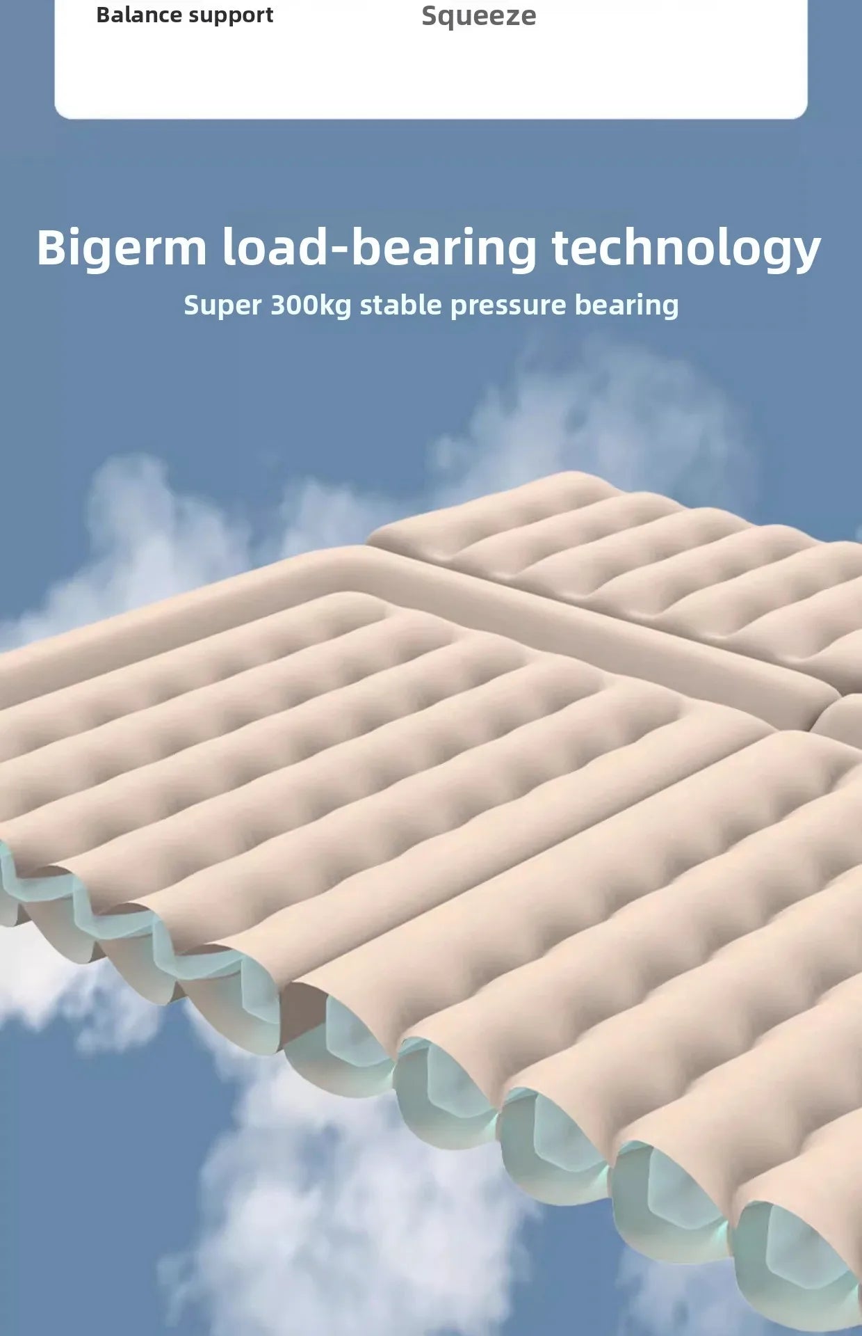 Airbed Household Outdoor Single Double Air Bed Thickened Folding Inflatable Convenient Mattress Sleep Rest for Car SUV Travel