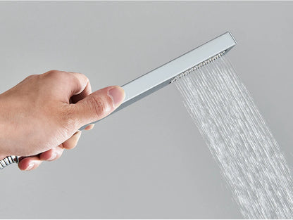 Uythner Handshower Head Brass Shower Head Square Handheld Head Replace Head Faucet Accessory Brass Material