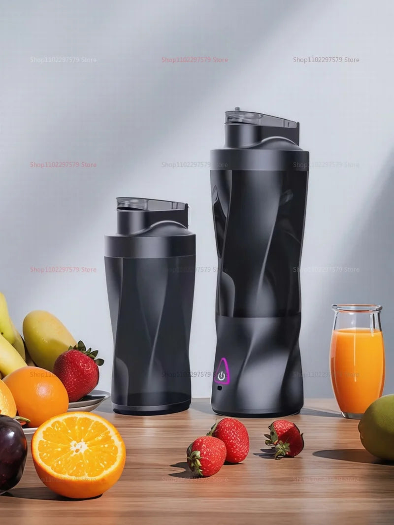 New Portable Juicer Blender USB Rechargeable 700ML Large Capacity Outdoor Fruit Mixer Smoothie Cup Travel Mixer with 4 Blades