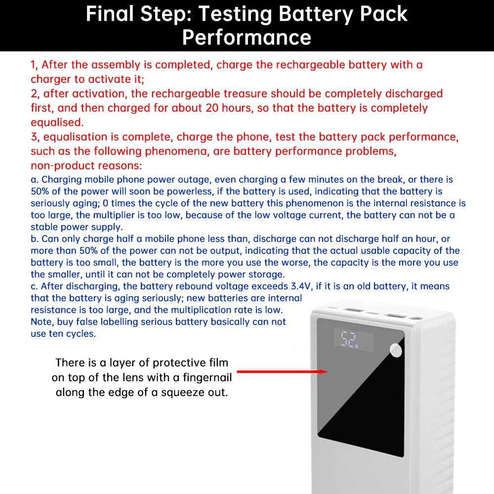 22.5w Fast Charging Power Bank Box 6*26650 Battery Box Support PD2.0/3.0 Input/output QC2.0/3.0 Output Diy Power Bank Box