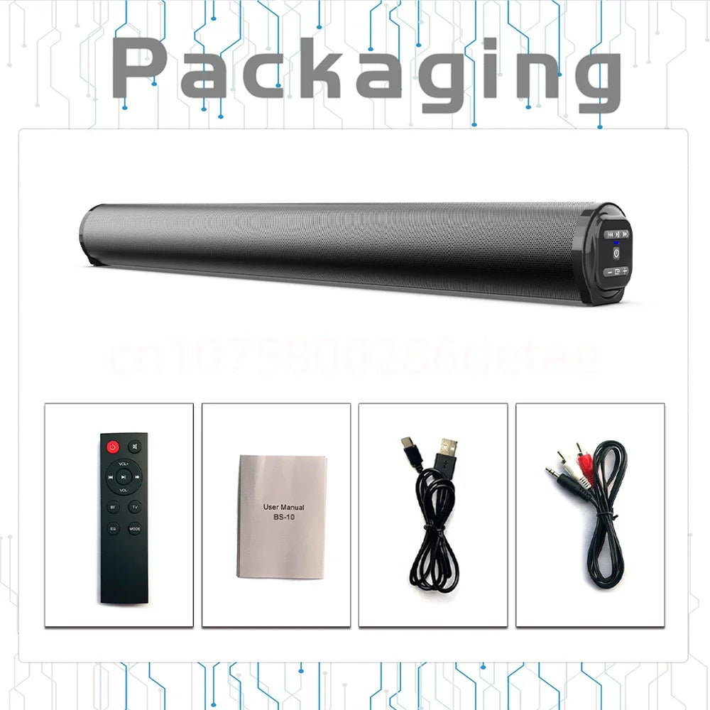 Super Powerful Sound Bar Portable Wireless Bluetooth Speaker Surround Stereo Home TV Sound Box Subwoofer FM Radio Home Theater