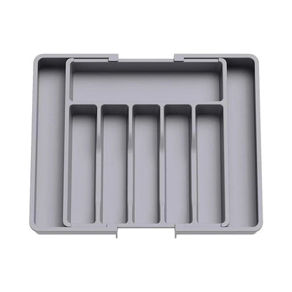 Expandable Utensil Tray Silverware Spoon Organizer Drawer Cover Adjustable Cutlery Tray Drawer Organizer Kitchen