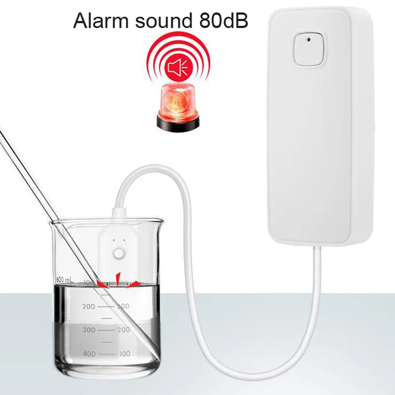 Smart APP WiFi Water Leak Sensor Water Overflow Level Detector Security Sound Alarm System Flood Leakage Sensor Remote Control