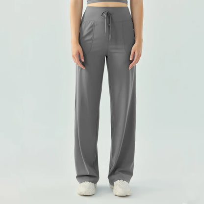 Yoga Pants Women Wide Leg Pants with Pockets High Waist Stretch Work Dress Pants Buttery Soft Casual Lounge Sweatpants Comfy