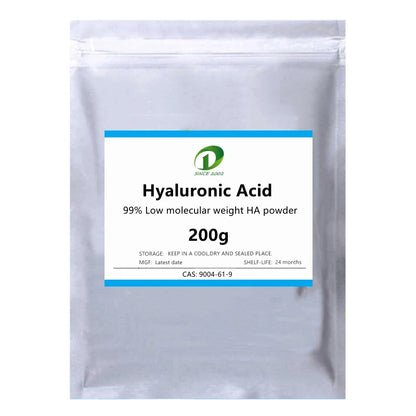 99% Hyaluronic Acid Powder,Low Molecular Weight HA (10KDa─500KDa),Skin Whitening and Moisturizing,Anti-ultraviolet,Anti Wrinkle