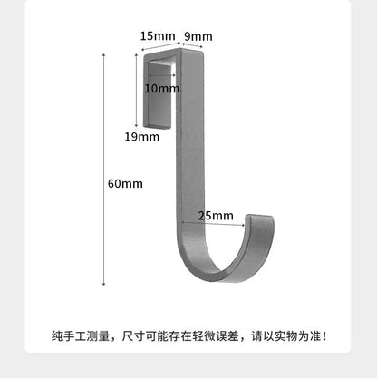 S-hook, Rack special accessories for sliding removal Space, Aluminum punch-free solid thickened metal hooks,5PCS