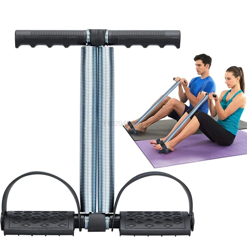 Elastic Sit Up Pull Rope Pedal Resistance Band Powerful Spring Drawstring Tummy Trimmer Equipment for Home Gym Bodybuilding