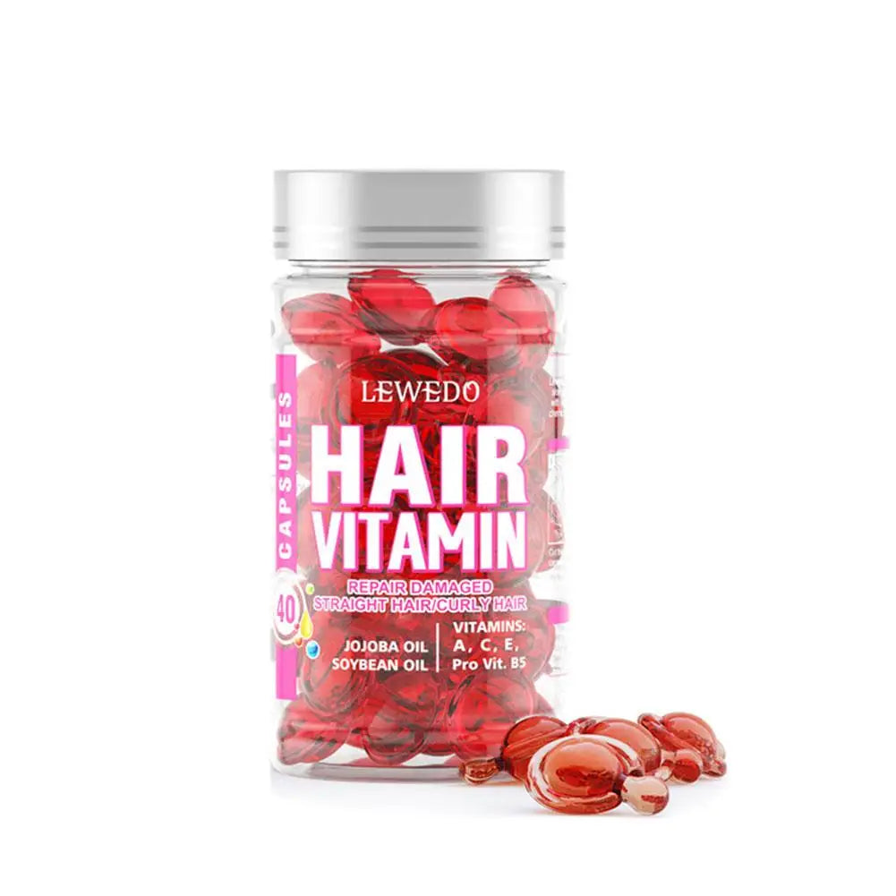 Rose Essential Oil Hair Smooth Silky Hair Vitamin Capsule Nourishing Treatment Repair Damaged Hair Serum Strengthen Hair Care