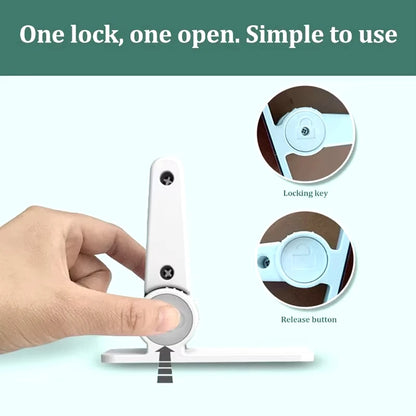 2PCS Childproof Door Lever Lock Prevents Toddlers from Opening Doors Easy One Hand Operation for Adults Durable ABS Safety Lock