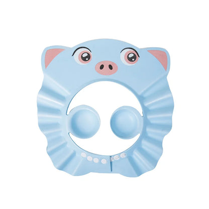 Cute Animal Shower Cap Safety Eye Protection Ear Protection Lightweight Cute Cartoon Baby Bath Protective Cap Shampoo Bath Care