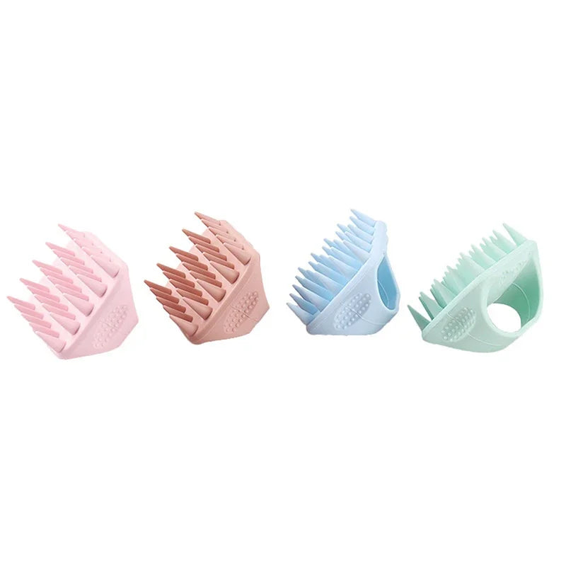 Scalp Scrubber Shampoo Brush Massager Clean Scalp Comb With Handle Hair Washing Brush Scalp Exfoliator Brush Head Scrubber Tools