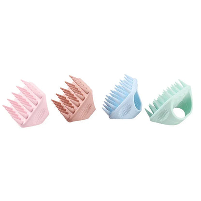 Scalp Scrubber Shampoo Brush Massager Clean Scalp Comb With Handle Hair Washing Brush Scalp Exfoliator Brush Head Scrubber Tools