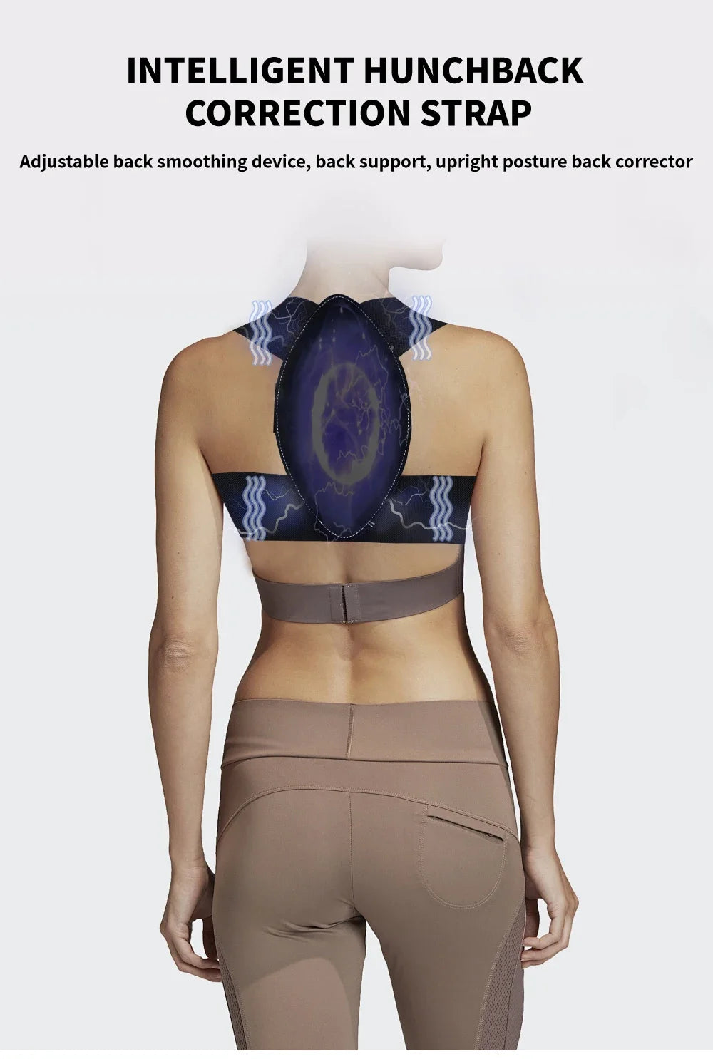 EMS Perfect Posture Belt Corrector Back Massage With Muscle Stimulator For Adult and Kids Improve Lumbar Support Posture