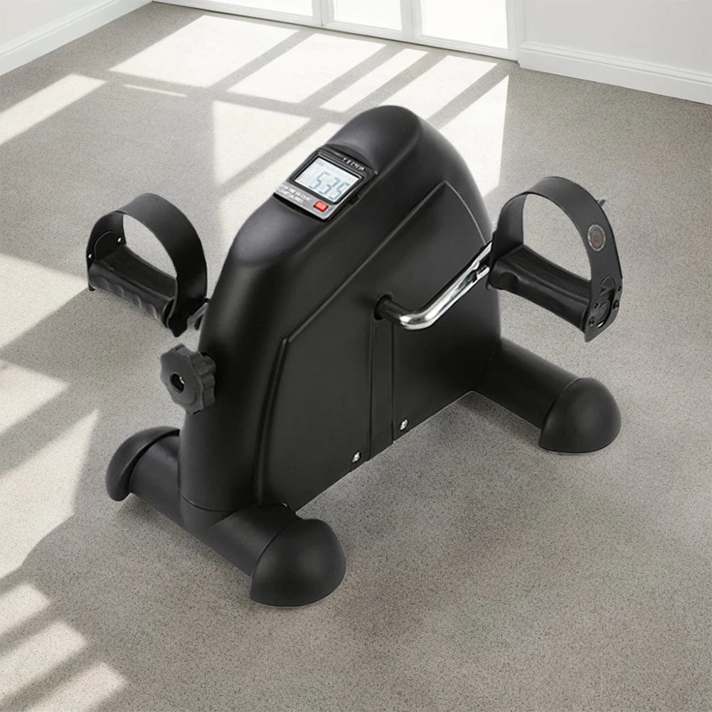 Mini Exercise Bike Peddler Exercise Bike Portable Foot Pedal Exercise Machine Adjustable Under Desk Bike LED Display for Seniors